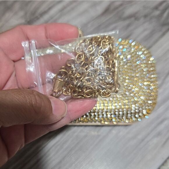 Women Rhinestone Clutch Handbag Evening Sparkly Wedding Purse Bag Glitter Bridal - Picture 9 of 16